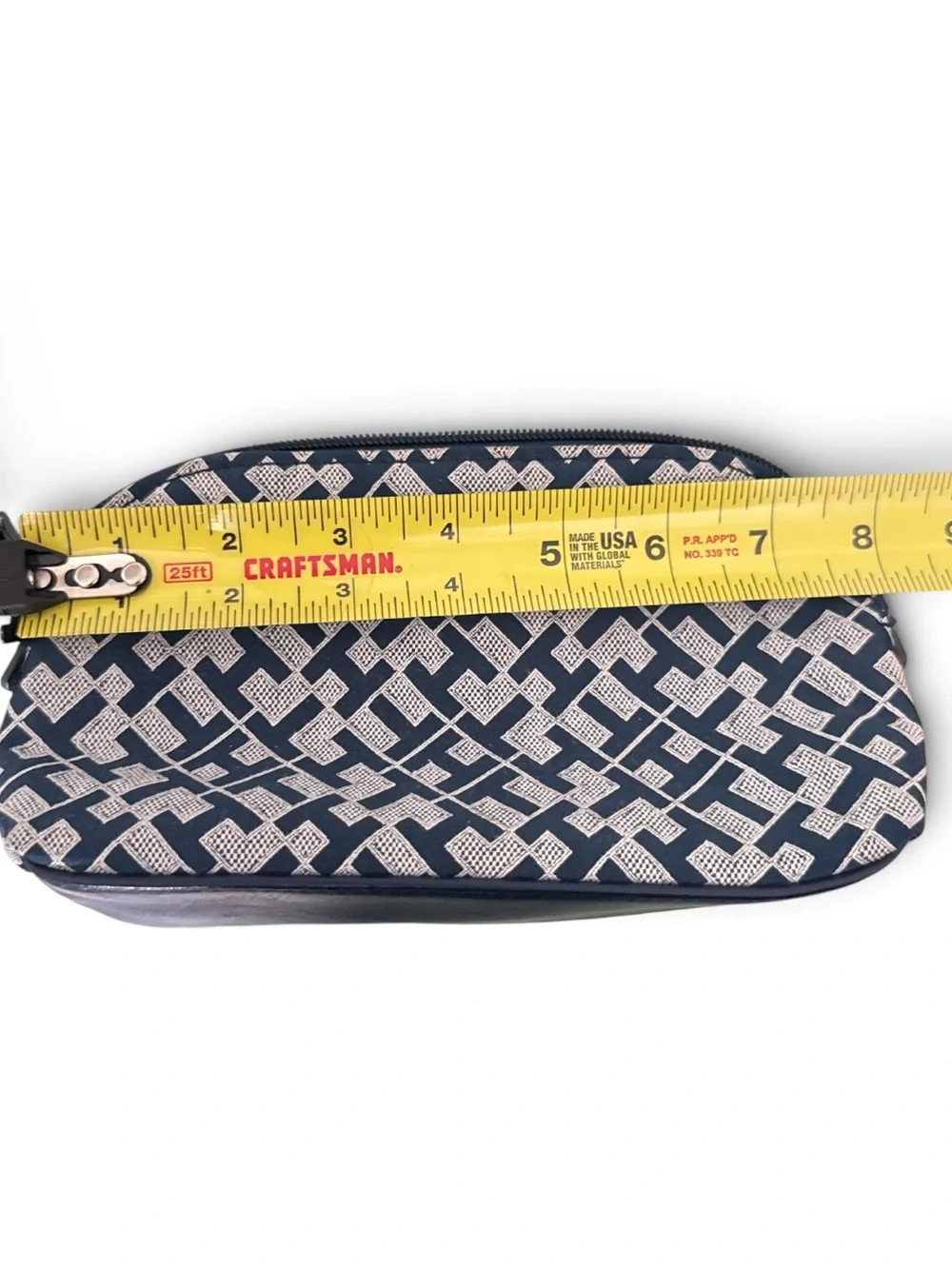 Tommy Hilfiger Navy & White Monogram Cosmetic Case